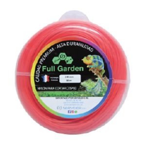 Nylon para desbrozadora Full Garden 2.40 mm x 88 m – redondo naranja