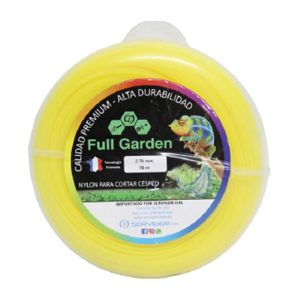 Nylon para desbrozadora Full Garden 2.70 mm x 70 m – redondo amarillo
