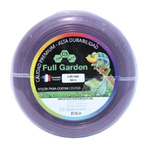 Nylon para desbrozadora Full Garden 3.00 mm x 56 m – redondo morado