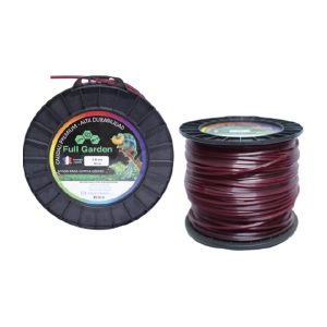 Nylon para desbrozadora Full Garden 3.30 mm x 183 m – cuadrado vino