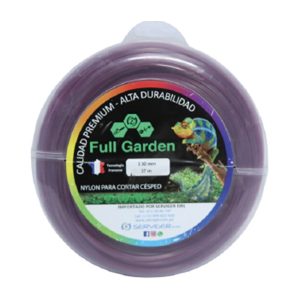 Nylon para desbrozadora Full Garden 3.30 mm x 37 m – cuadrado vino