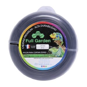 Nylon para desbrozadora Full Garden 3.30 mm x 47 m – redondo negro